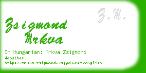 zsigmond mrkva business card